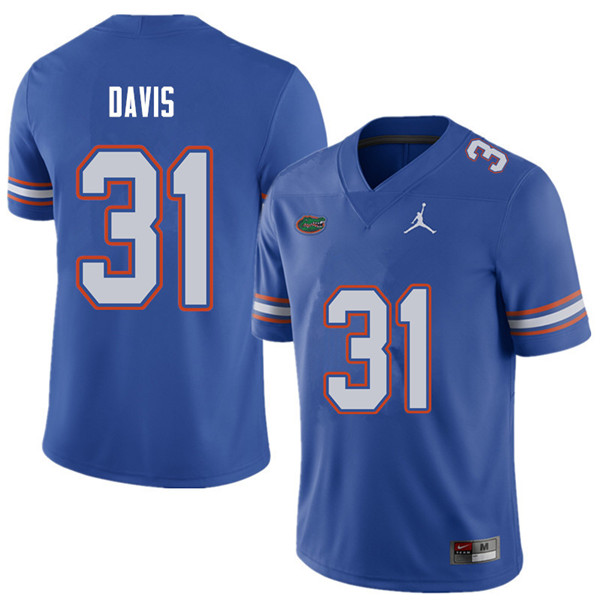 Jordan Brand Men #31 Shawn Davis Florida Gators College Football Jerseys Sale-Royal